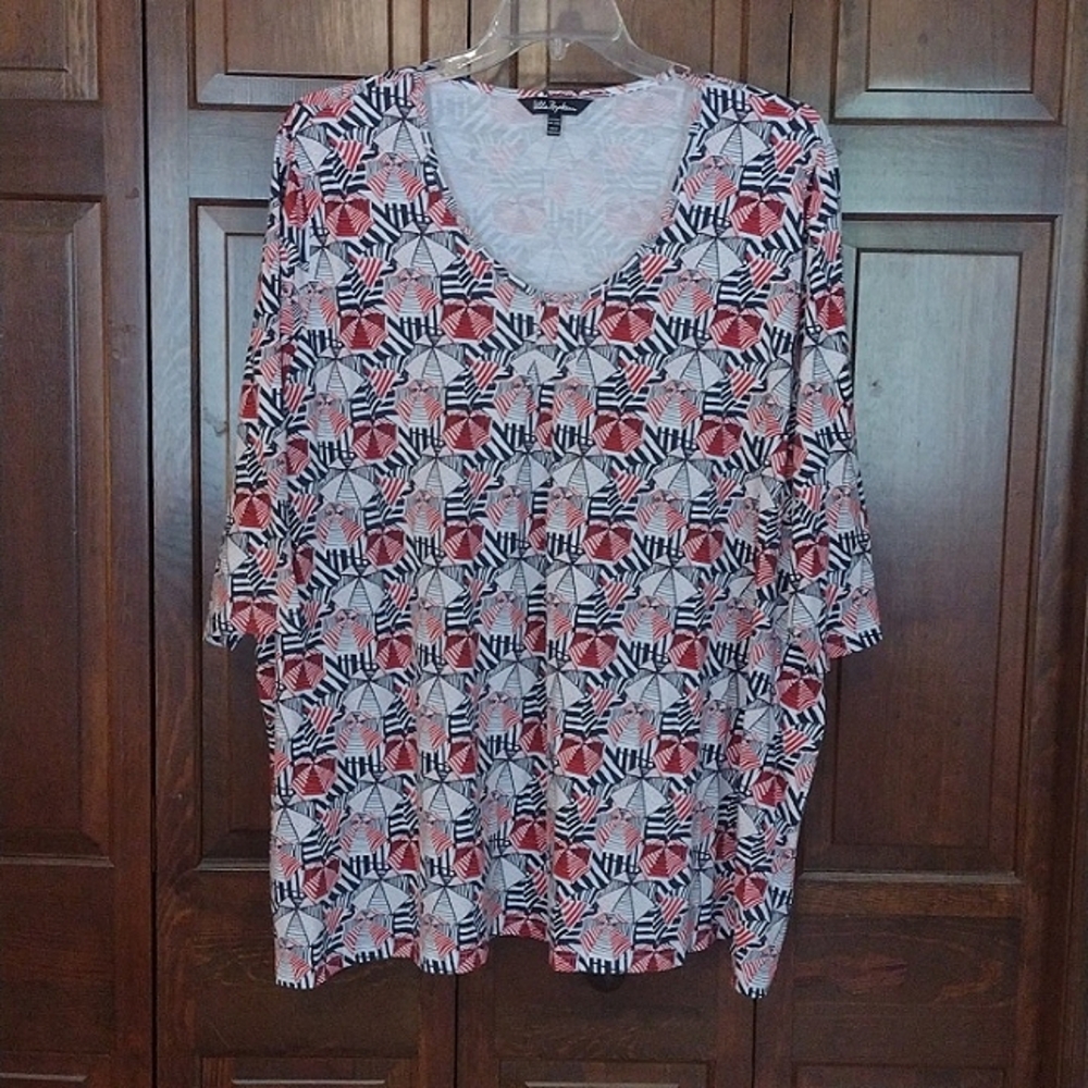 32/34 plus size Ulla Popken organic cotton top